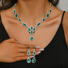 belvoraringelite - High-End Light Luxury Elegant Temperament Niche Pendant Women's Clavicle Necklace Earrings Bridal Jewelry Set
